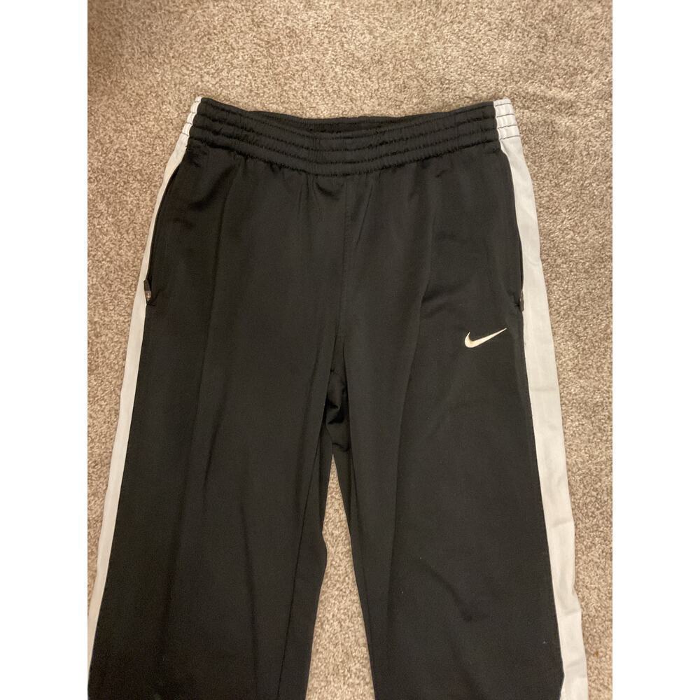 Nike Women's Retro Y2K Black/White Warm Up Athletic Side Zipper Workout Pants, M - Picture 3 of 9
